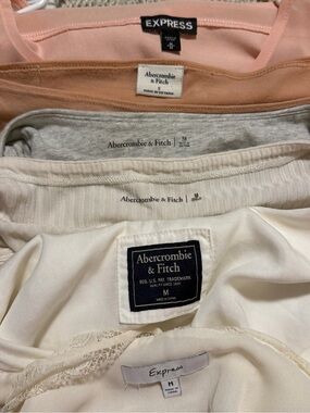 Abercrombie & Fitch Women's Tops in Peach, Gray, Cream, White